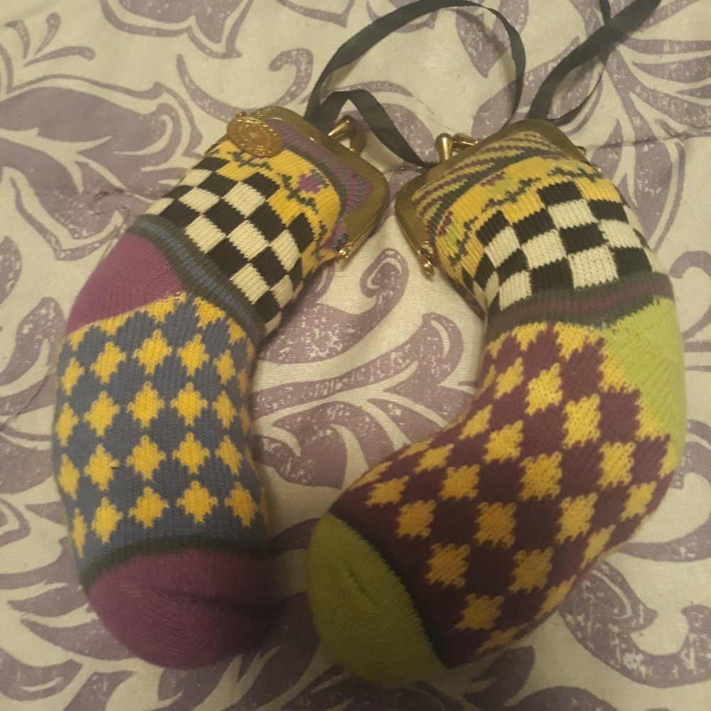 MacKenzie Childs Sock change purse multicolor